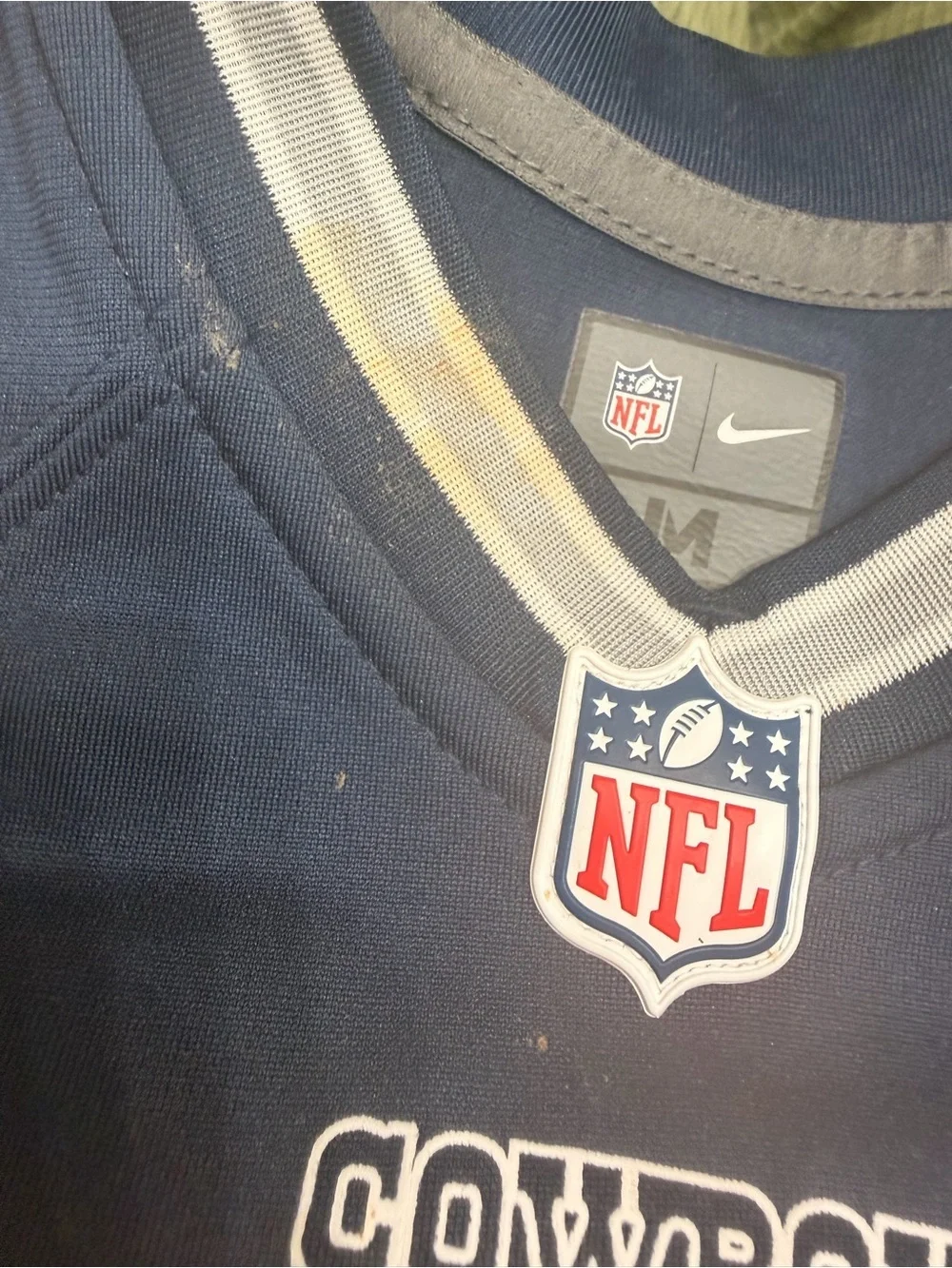 Nike Navy and White Cowboys Jerseys  0149